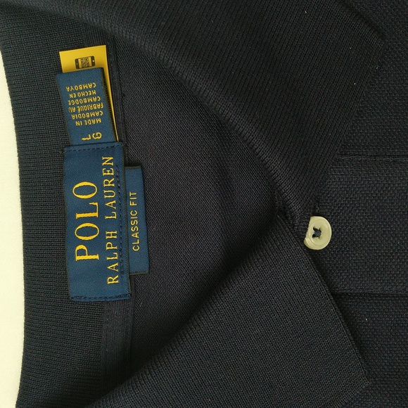 Polo Ralph Lauren men's classic fit mesh navy polo shirt with big logo - Picture 3 of 8